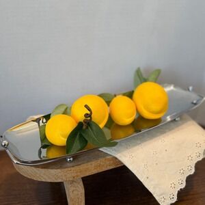 Shelton Ware NYC Aluminum Serving Tray Vintage Mid Century Modern Platter Silver